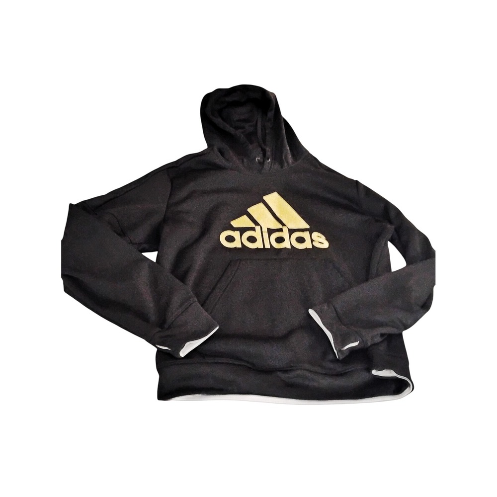 Adidas Metallic Gold Logo Hoodie Size XL